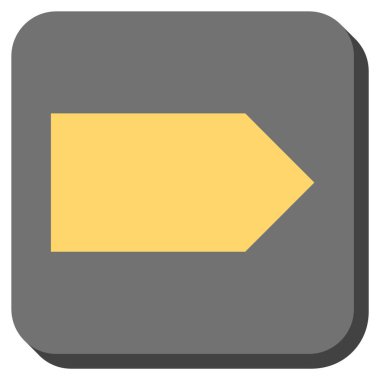 Yön sağ yuvarlak kare vektör simgesi