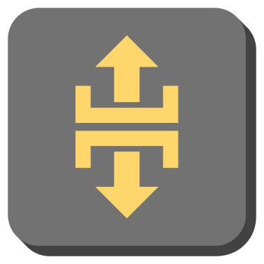 Düşey yönde yuvarlatılmış kare vektör simge bölmek