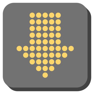 Yuvarlatılmış Kare vektör simgesi aşağı noktalı ok