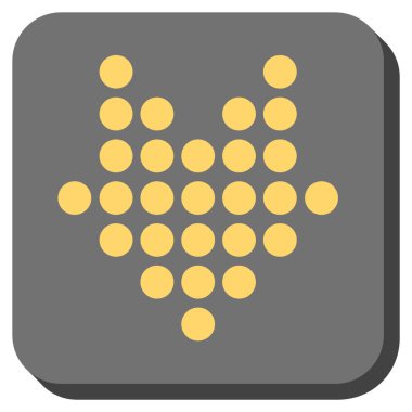 Yuvarlatılmış Kare vektör simgesi aşağı noktalı ok