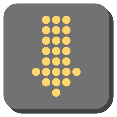 Yuvarlatılmış Kare vektör simgesi aşağı noktalı ok