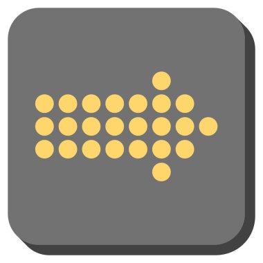 Noktalı ok sağ yuvarlak kare vektör simgesi