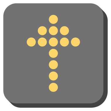 Yuvarlatılmış Kare vektör simge yukarı noktalı ok