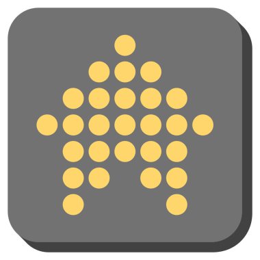 Yuvarlatılmış Kare vektör simge yukarı noktalı ok