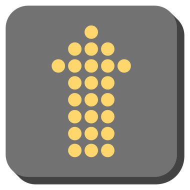 Yuvarlatılmış Kare vektör simge yukarı noktalı ok