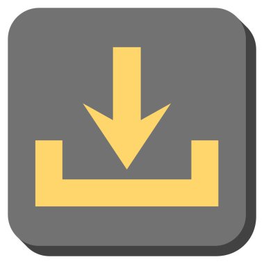 Yüklemeler yuvarlak kare vektör simgesi