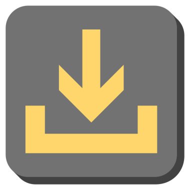 Yüklemeler yuvarlak kare vektör simgesi