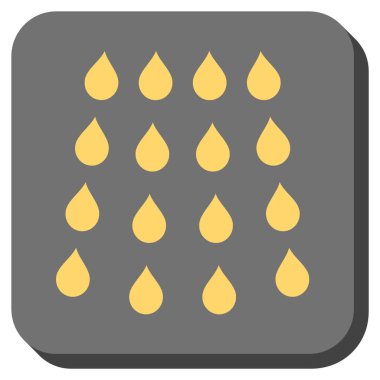 Damla yuvarlatılmış kare vektör simgesi