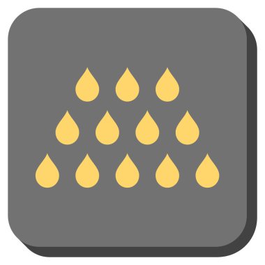 Damla yuvarlatılmış kare vektör simgesi