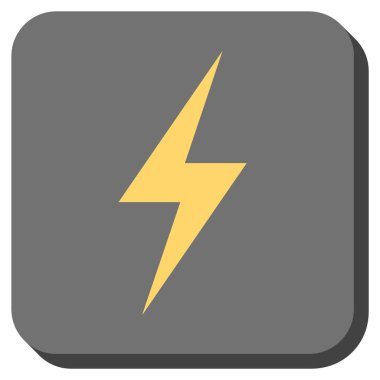 Elektrik yuvarlatılmış kare vektör simgesi