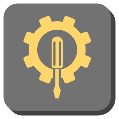 Mühendislik yuvarlatılmış kare vektör simgesi