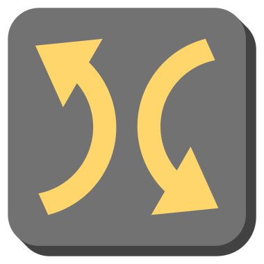 Exchange okları yuvarlak kare vektör simgesi