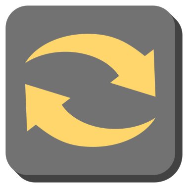 Exchange okları yuvarlak kare vektör simgesi