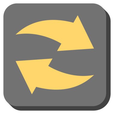 Exchange okları yuvarlak kare vektör simgesi