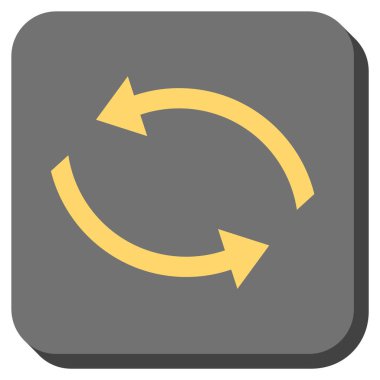 Exchange okları yuvarlak kare vektör simgesi