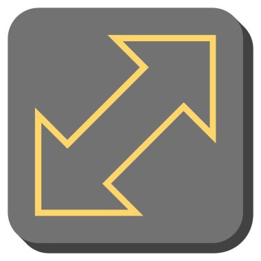 Exchange çapraz kare vektör simge yuvarlak