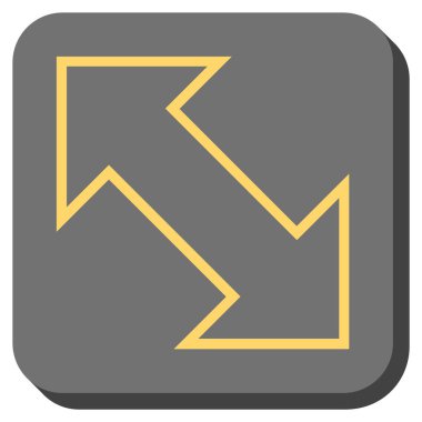 Exchange çapraz kare vektör simge yuvarlak