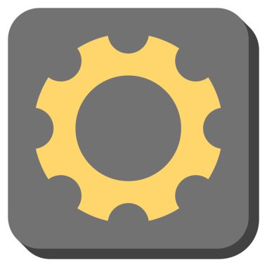 Dişli yuvarlak kare vektör simgesi