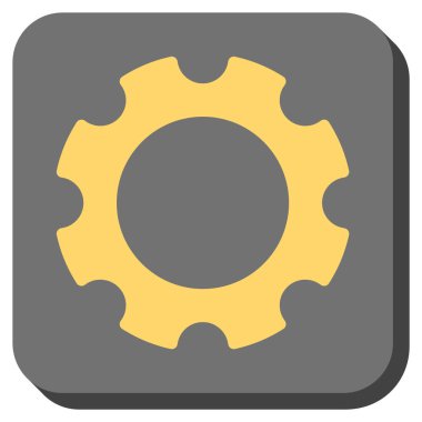 Dişli yuvarlak kare vektör simgesi