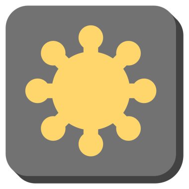 Dişli yuvarlak kare vektör simgesi