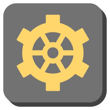 Dişli yuvarlak kare vektör simgesi