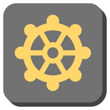 Dişli yuvarlak kare vektör simgesi