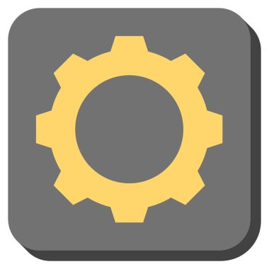 Dişli yuvarlak kare vektör simgesi