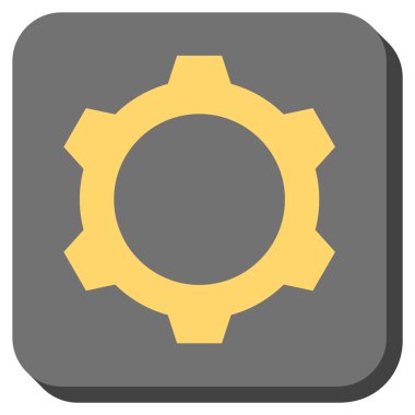 Dişli yuvarlak kare vektör simgesi