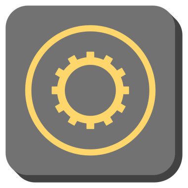 Dişli yuvarlak kare vektör simgesi