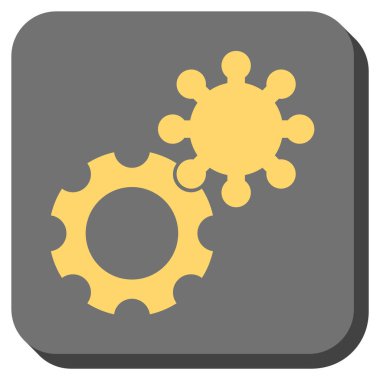 Gears'ı yuvarlak kare vektör simgesi