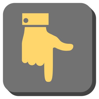 Yuvarlatılmış Kare vektör simgesi aşağı el işaretçisi