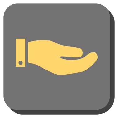 El yuvarlatılmış kare vektör simgesi