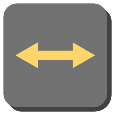 Yatay Flip yuvarlak kare vektör simgesi