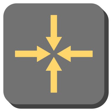 Etkisi okları yuvarlak kare vektör simgesi