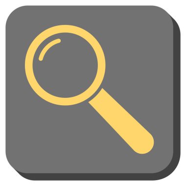 Büyüteç'i yuvarlatılmış kare vektör simgesi