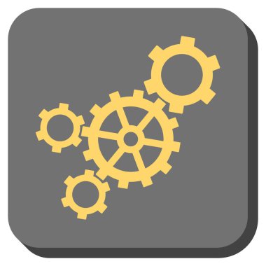 Mekanizması yuvarlatılmış kare vektör simgesi