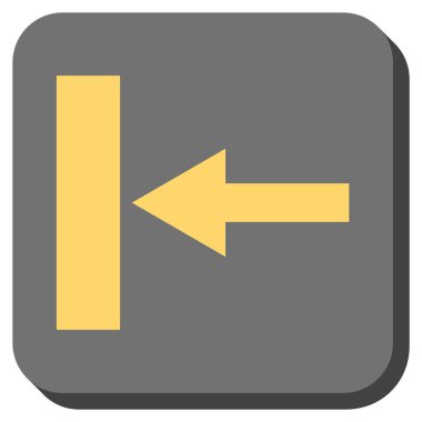 Hareket sol yuvarlak kare vektör simgesi