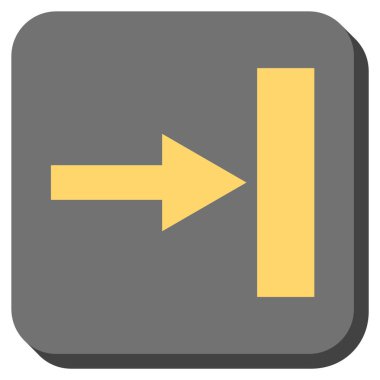 Kare vektör simgesi sağ yuvarlak taşı