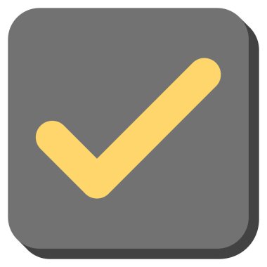 Tamam yuvarlak kare vektör simgesi