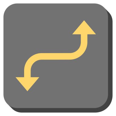 Tam tersi kavisli ok yuvarlatılmış kare vektör simgesi