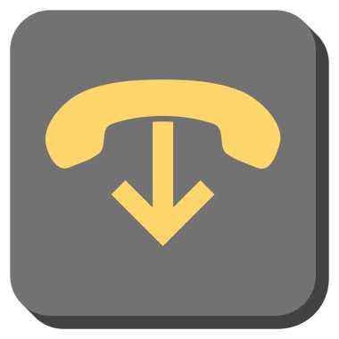 Yuvarlatılmış Kare vektör simge telefon asmak