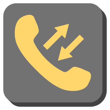 Yuvarlatılmış Kare vektör simge konuşurken telefon