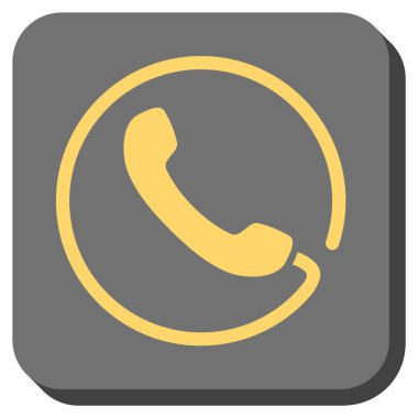 Yuvarlatılmış Kare vektör simge telefon