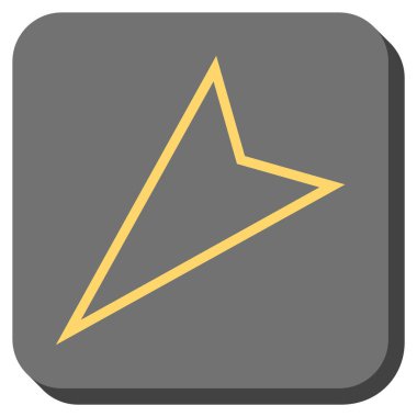 İşaretçi sol aşağı kare vektör simge yuvarlak