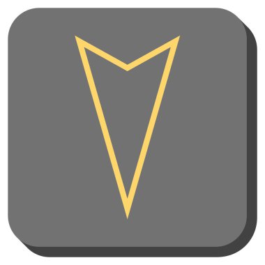 İşaretçiyi yuvarlatılmış kare vektör simgesi aşağı