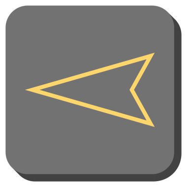 İşaretçi sol yuvarlak kare vektör simgesi