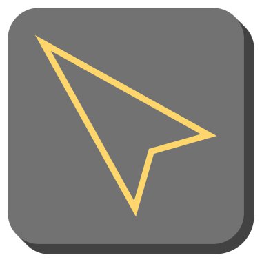 İşaretçi sol kadar kare vektör simge yuvarlak