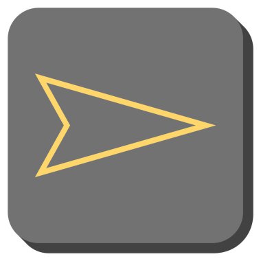 İşaretçiyi sağ yuvarlak kare vektör simgesi