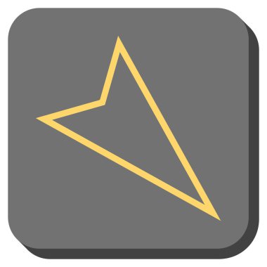 İşaretçiyi yuvarlatılmış kare vektör simgesi aşağı