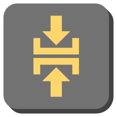 Basın düşey yöndeki kare vektör simge yuvarlak